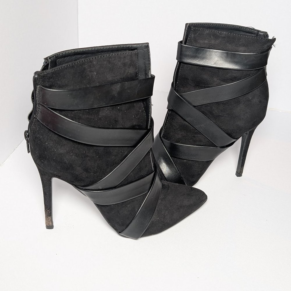 Black Leather Ankle Boots